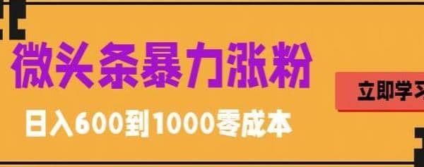 微头条暴力涨粉技巧搬运文案就能涨几万粉丝，简单0成本，日赚600