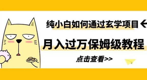 纯小白如何通过玄学项目月入过W保姆级教程