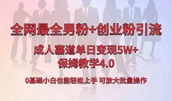 全网首发成人用品单日卖货5W ，最全男粉 创业粉引流玩法，小白也能轻松上手