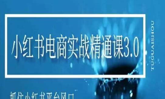 小红书电商实战精通课3.0，抓住小红书平台的风口，不错过有一个赚钱的机会