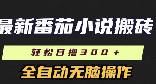 （11904期）最新番茄小说搬砖，日撸300＋！全自动操作，可矩阵放大