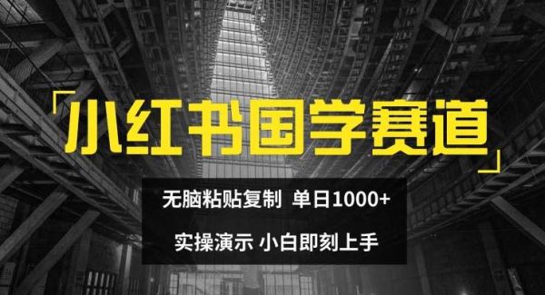 小红书国学赛道，轻松粘贴复制，单日1K，实操演示，小白即刻上手【揭秘】