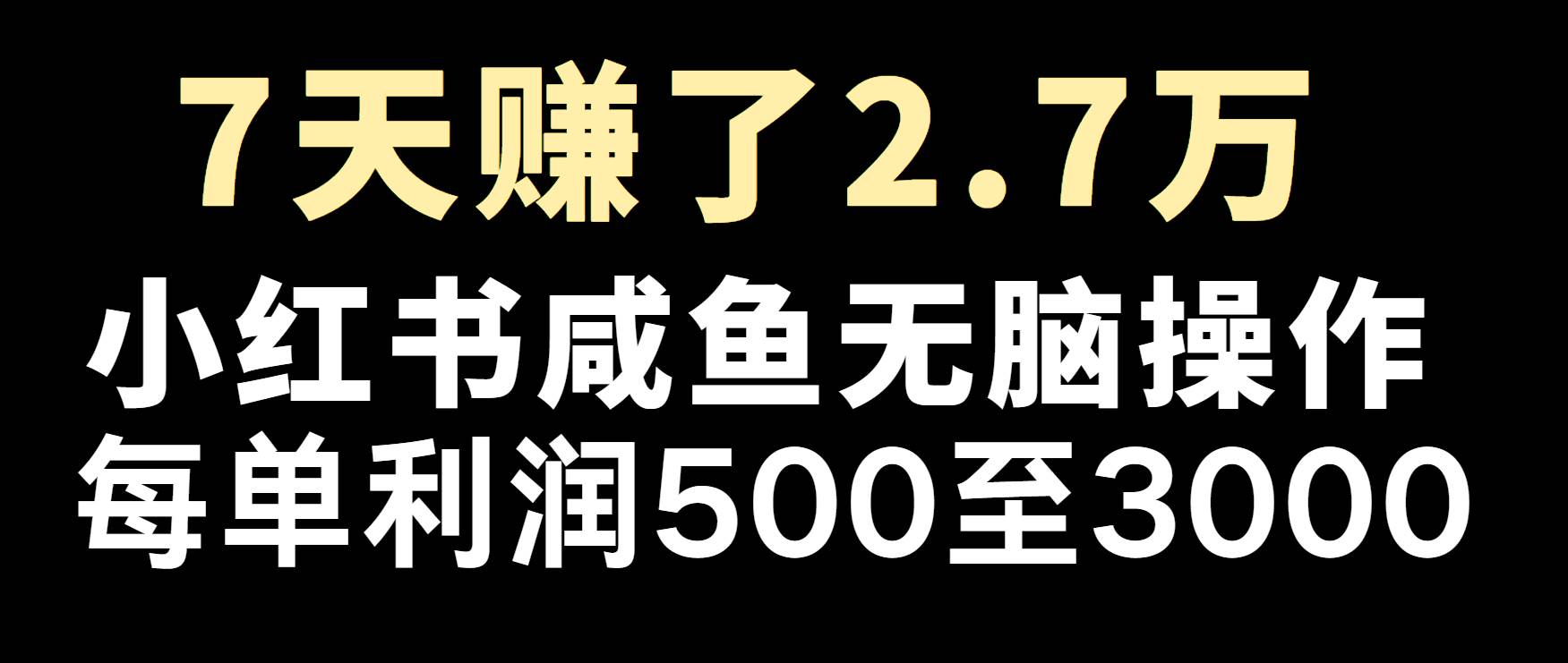 冷门暴利，超级简单的项目0成本玩法，每单在500至4000的利润