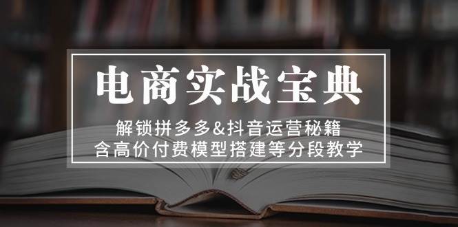 （13195期）电商实战宝典 解锁拼多多&抖音运营秘籍 含高价付费模型搭建等分段教学