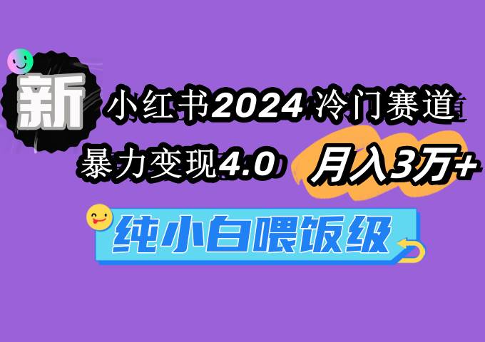 （9133期）小红书2024冷门赛道 月入3万+ 暴力变现4.0 纯小白喂饭级