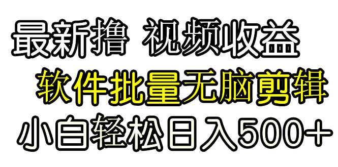 （9569期）发视频撸收益，软件轻松批量剪辑，第一天发第二天就有钱