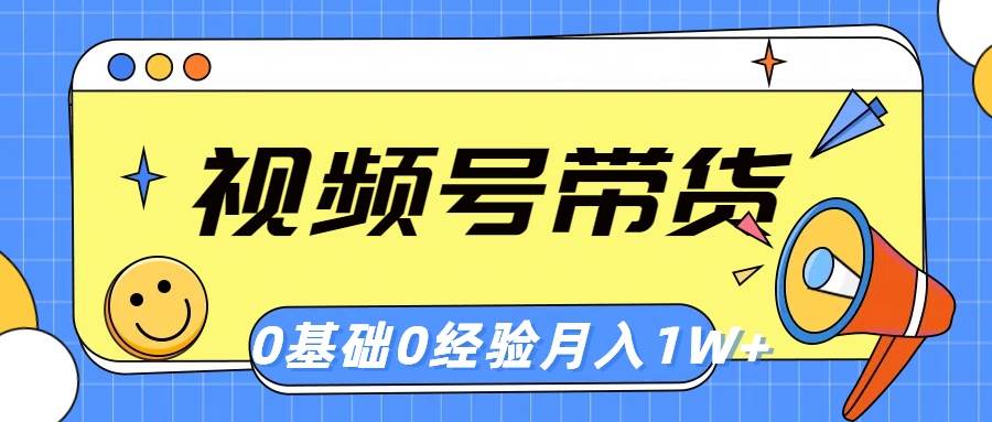 （10723期）视频号轻创业带货，零基础，零经验，月入1w+