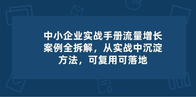 （10889期）中小 企业 实操手册-流量增长案例拆解，从实操中沉淀方法，可复用可落地