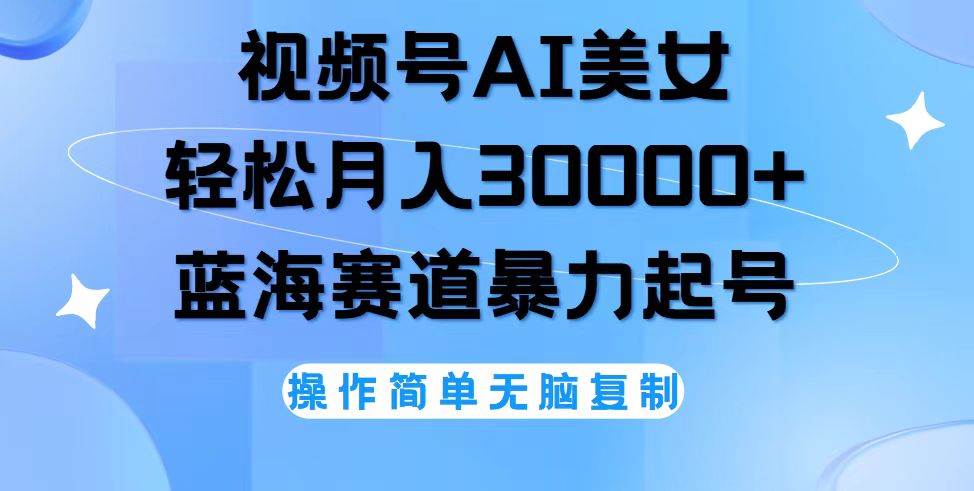 （12125期）视频号AI美/女跳舞，轻松月入30000+，蓝海赛道，流量池巨大，起号猛，无…