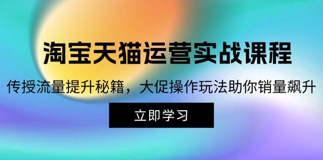 （12959期）淘宝&天猫运营实战课程，传授流量提升秘籍，大促操作玩法助你销量飙升